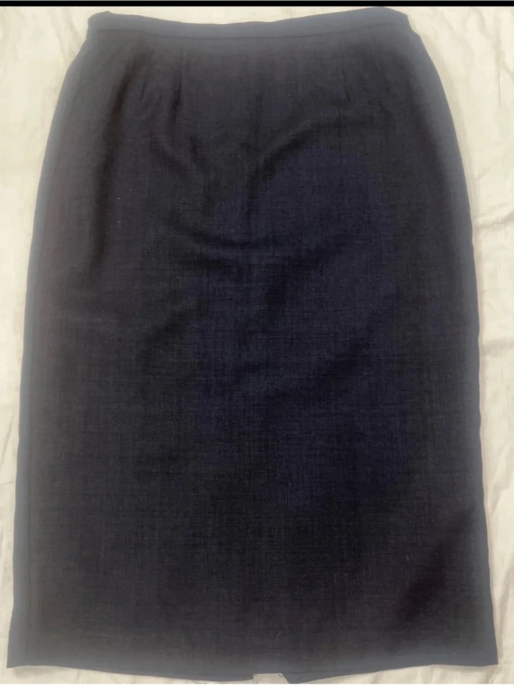 Plaza South Petite 16P Navy Blue Textured Skirt Suit